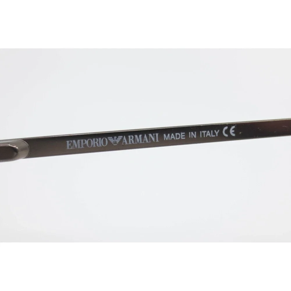 Emporio Armani 095 1118 Gunmetal Brown Oval Metal Eyeglass Frames Italy